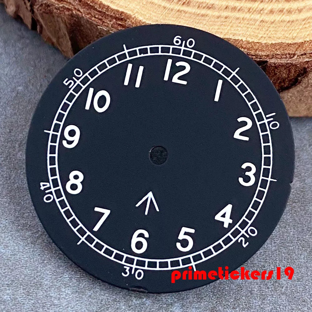 29mm Pilot Watch Dial+Hands Fit NH35 NH36 Mod Parts Pointers Lume Watches Face