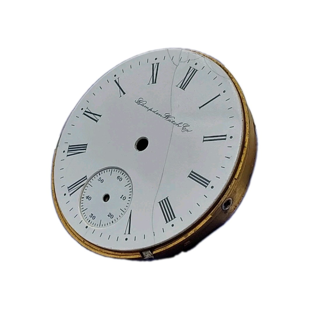 Hampden Champion 16s Movement Sunk Dial Enamel Pocket Watch Parts M2069