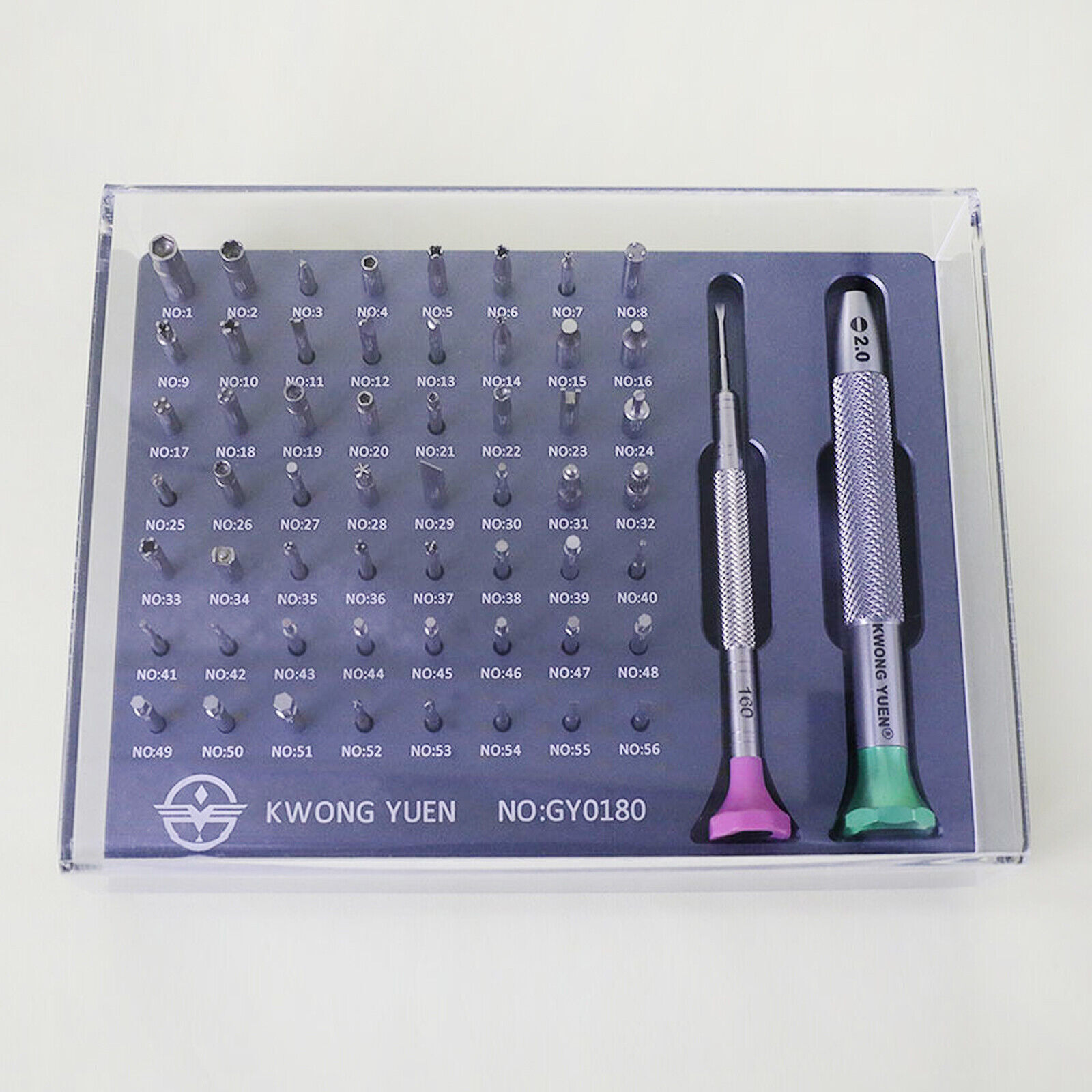 New Watchmakers Assortment Of 56 Tips Stainless Steel Watch Screwdriver Set.