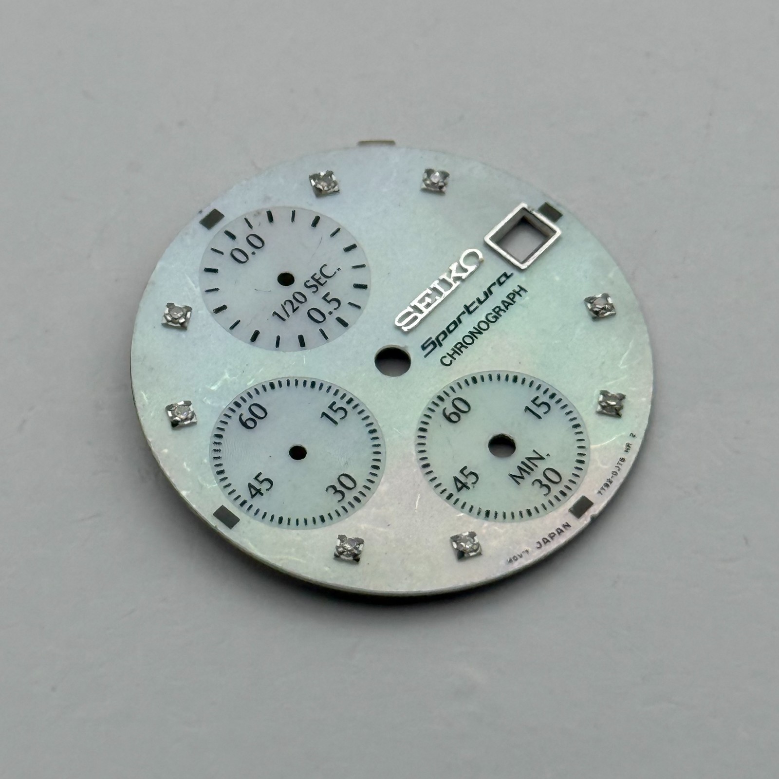 Seiko 7T92-0JT0 Watch Dial Sportura Chronograph MOP Spare Parts Repair 26.5mm