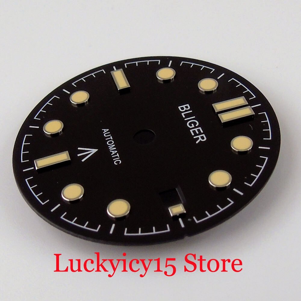 BLIGER New Automatic 31MM Black/Blue Watch Dial Watch Face Fit For MIYOTA 8215