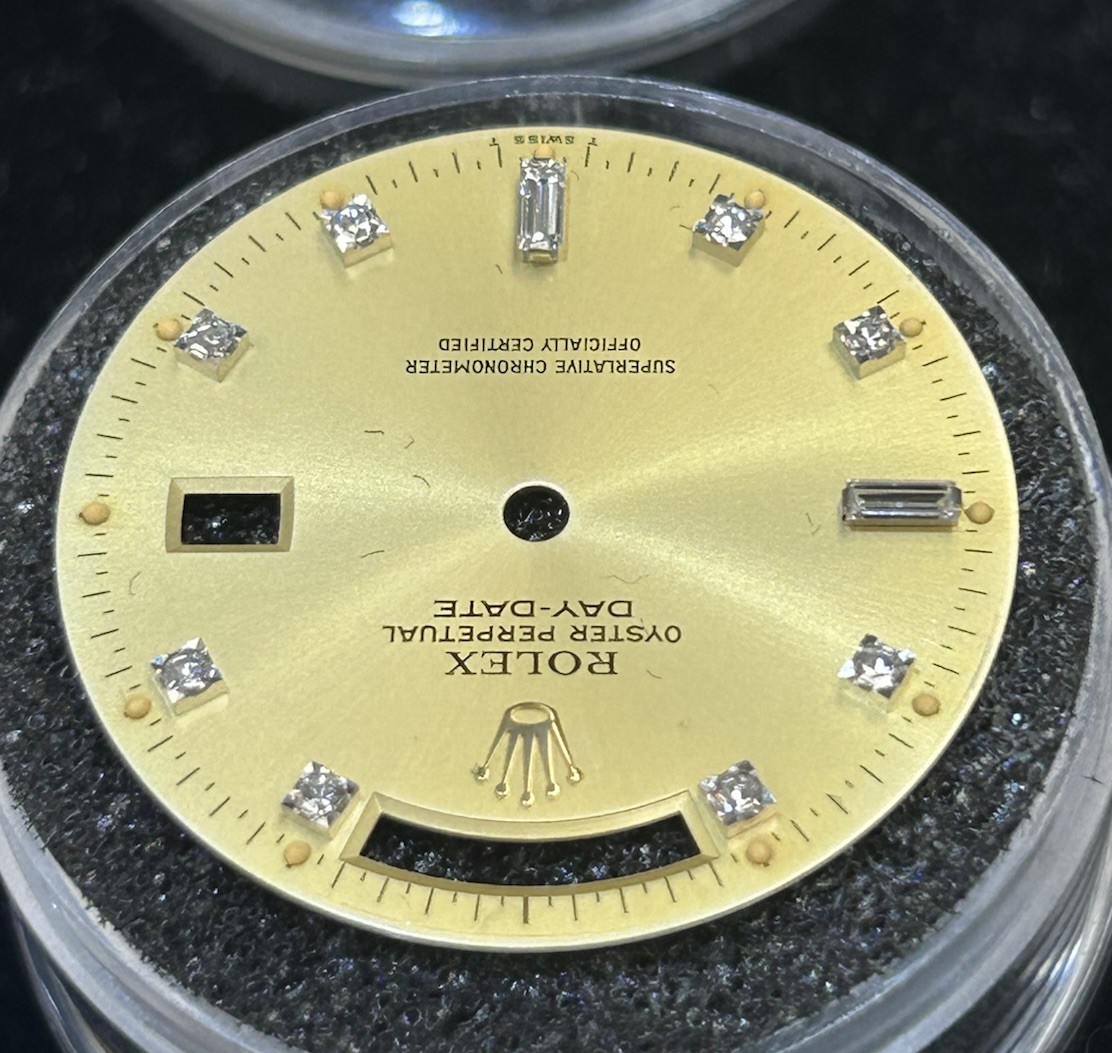 Rolex Champagne Baguette Diamond Dial For Day Date Model 18038 18238 Refinished