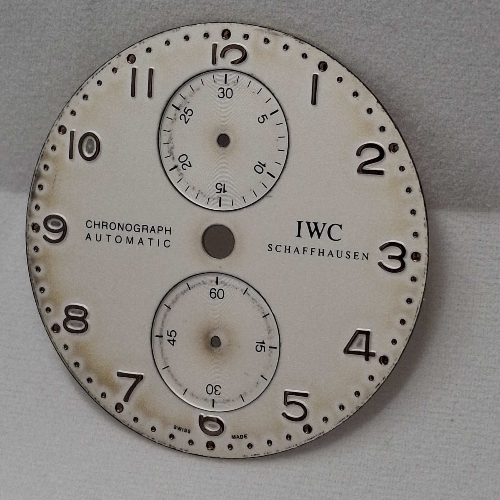 IWC International Watch Co Chronograph vintage dial 34mm PARTS Part Swiss #x6