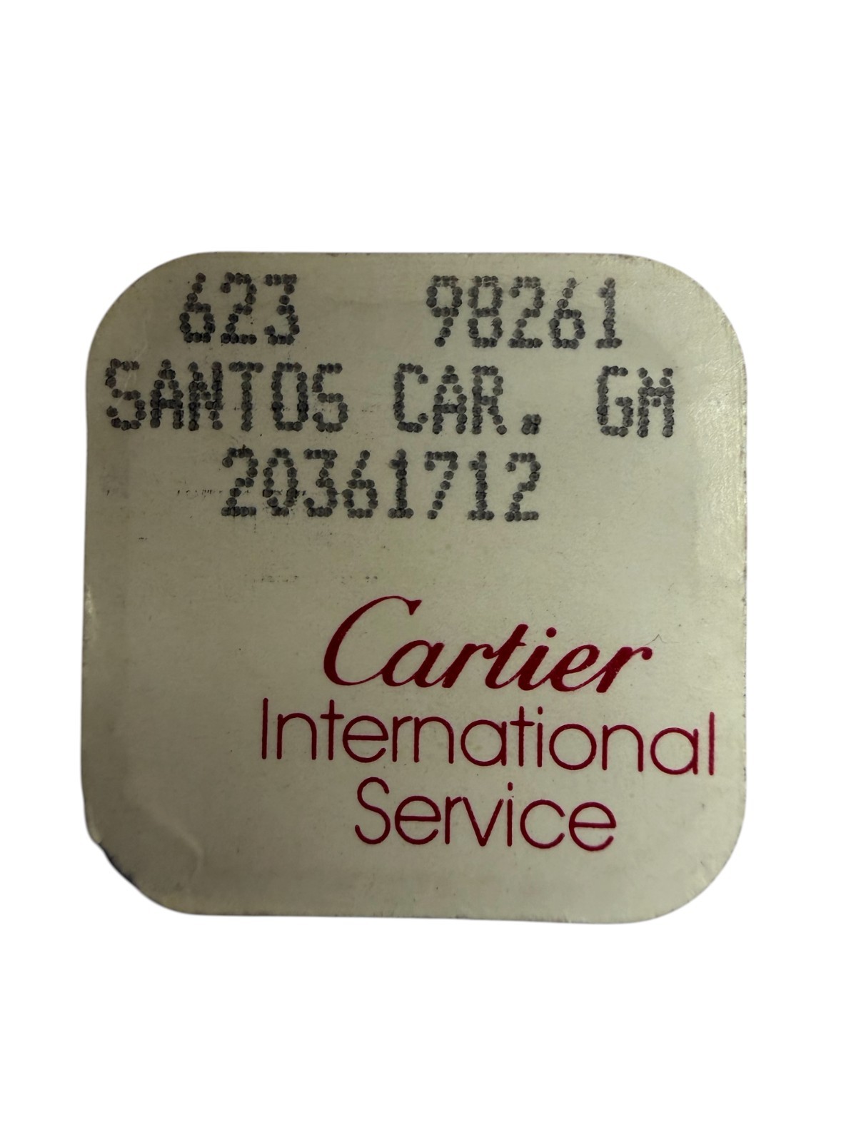 Authentic Cartier Santos CAR GM Screw – Ref. 20361712 / 656 98261 (Open Package)