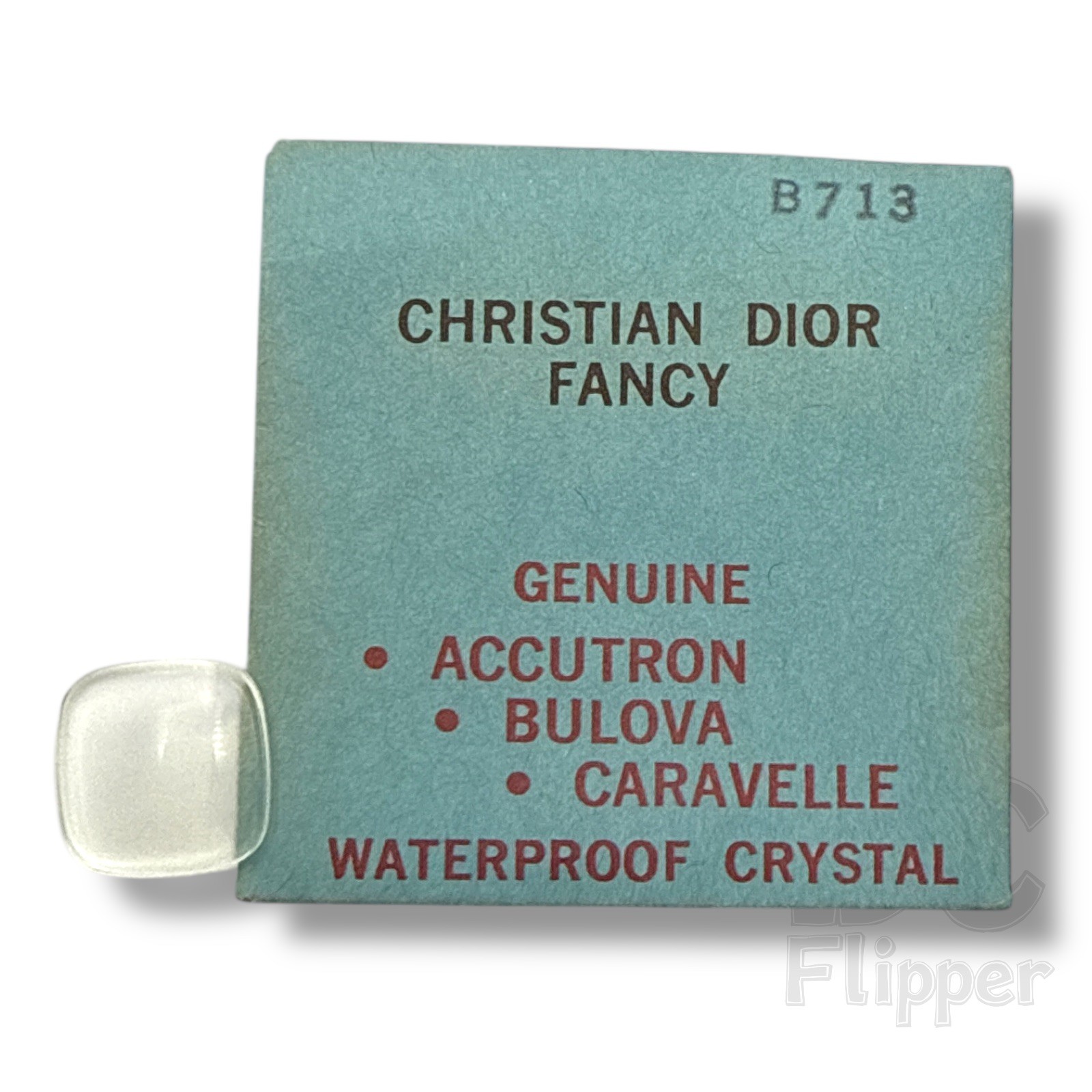 Bulova 5BD Watch Crystal B713F Christian Dior Fancy Case# B713 12.3 x 12.3mm NOS