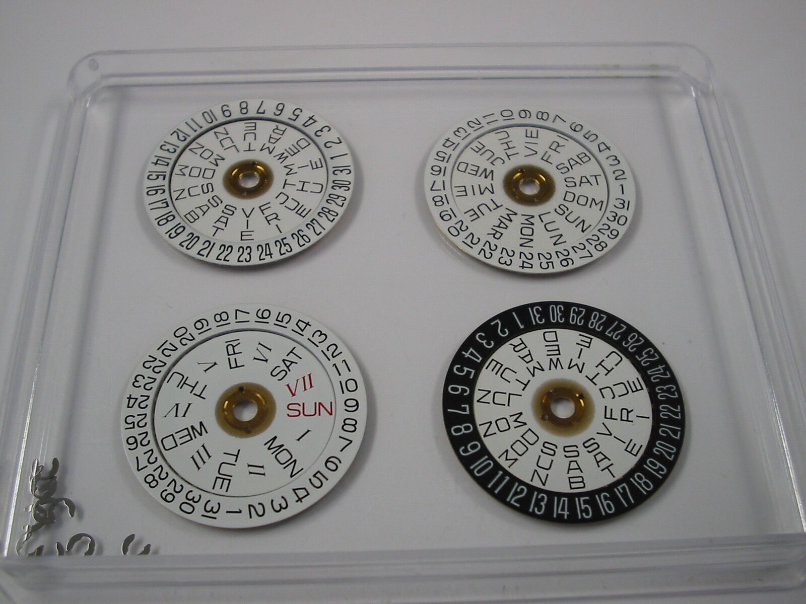 ETA 2836-2 various day and date discs, chose 2 sets of your choice