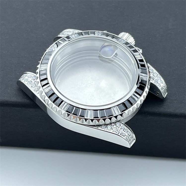 NH35 case 40.5mm rainbow ring diamond case for NH35/36 movement watch accessorie