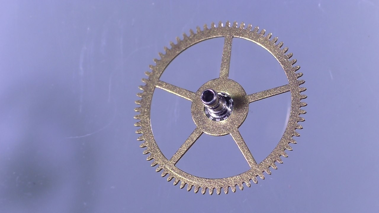 LIP Watch Part LIP R.016 Dial Wheel Ø 7.20 mm Axle Height 2.95 mm Steel Brass