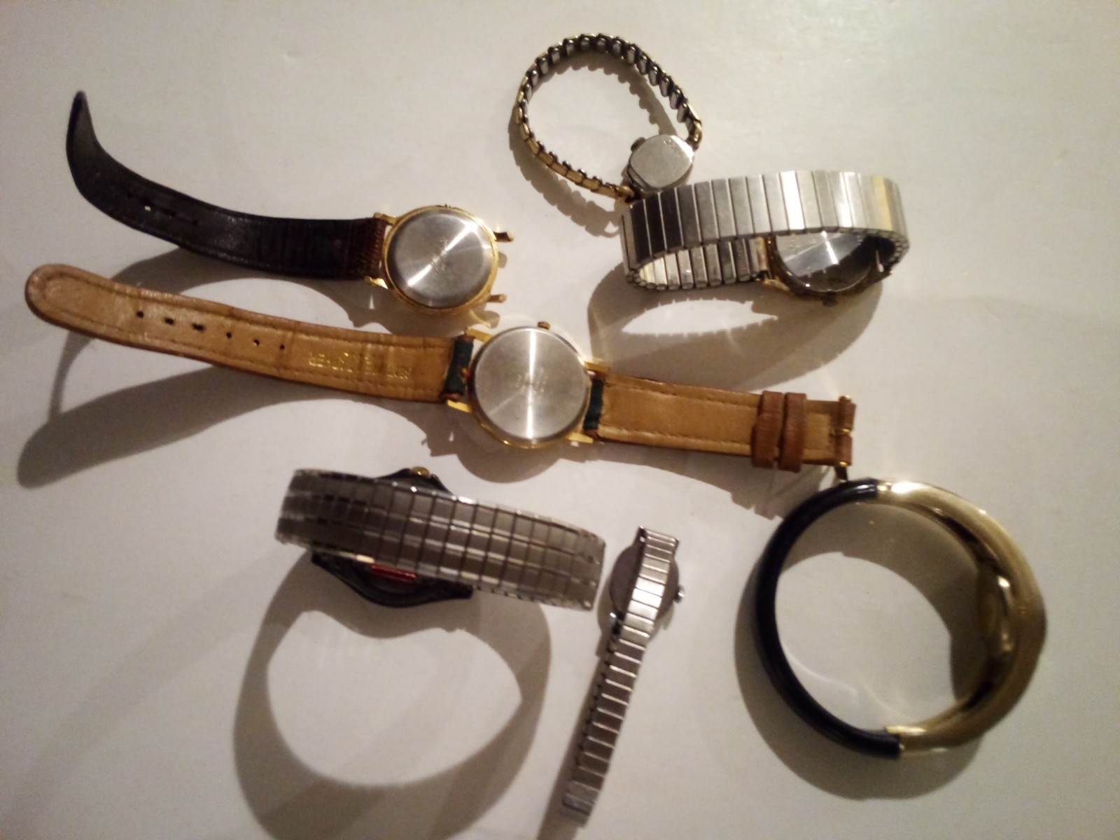 7 Wrist Watches Mens and Womens Lot Bundle For Parts Or Repair