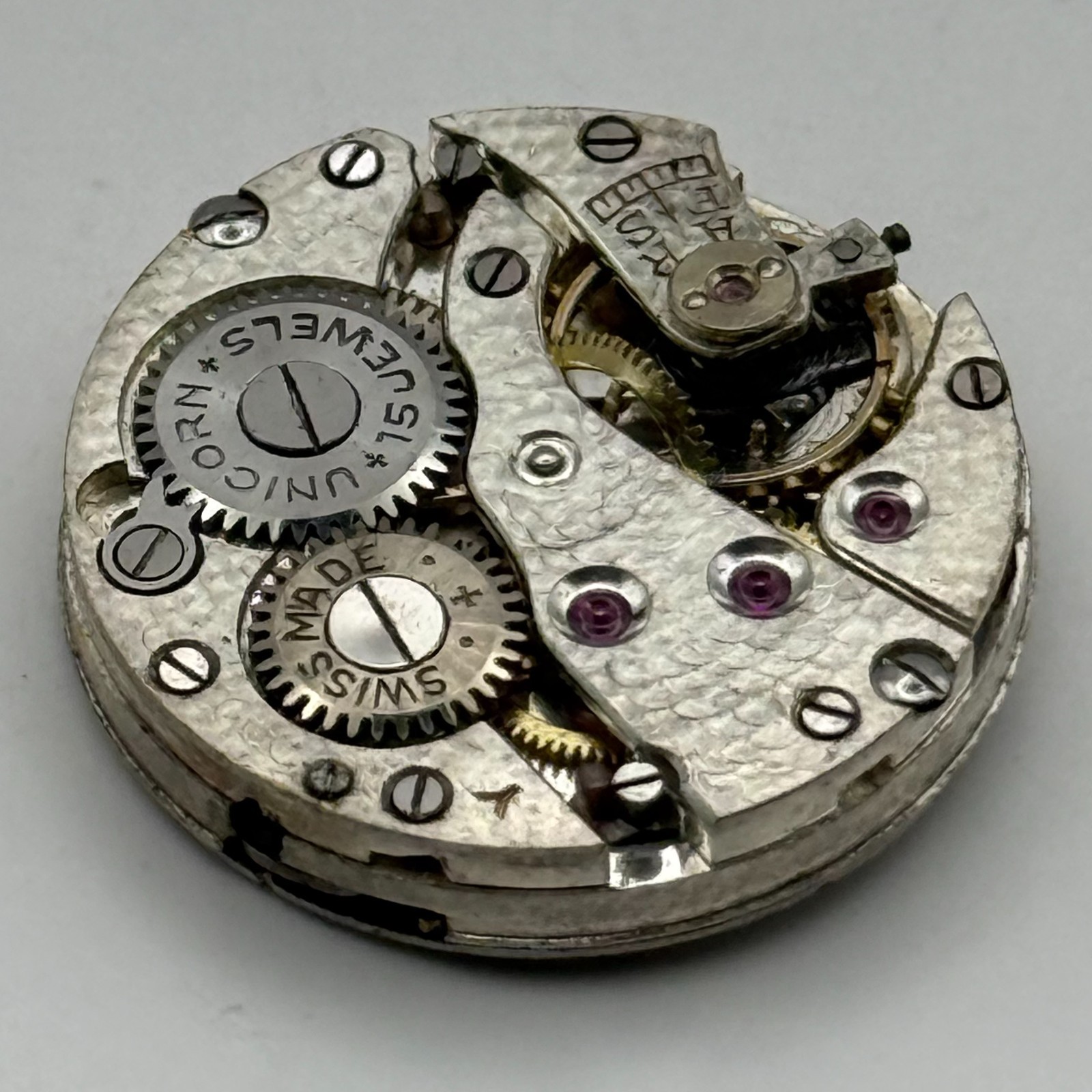 Unicorn Watch Movement Swiss 15 Jewels Small Manual Wind Parts 19.6mm
