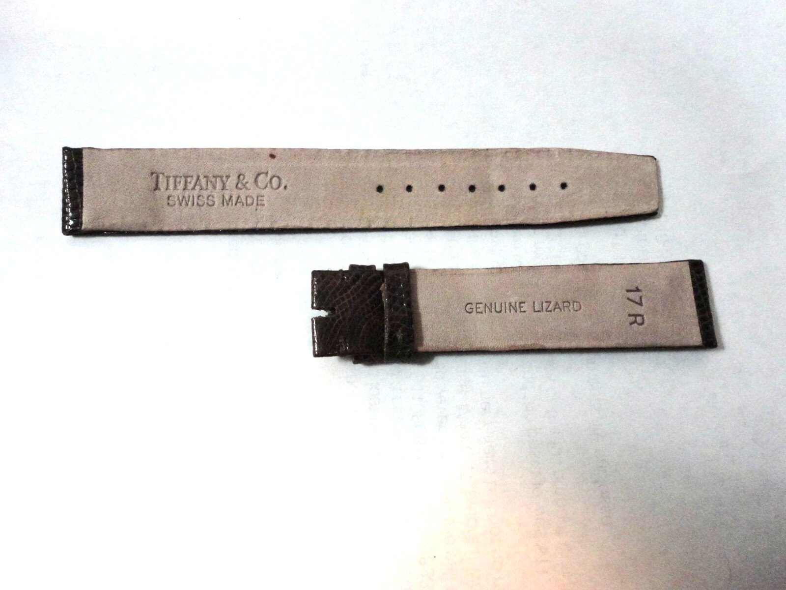 New TIFFANY & Co Watch Strap Brown size 17R, Lizard