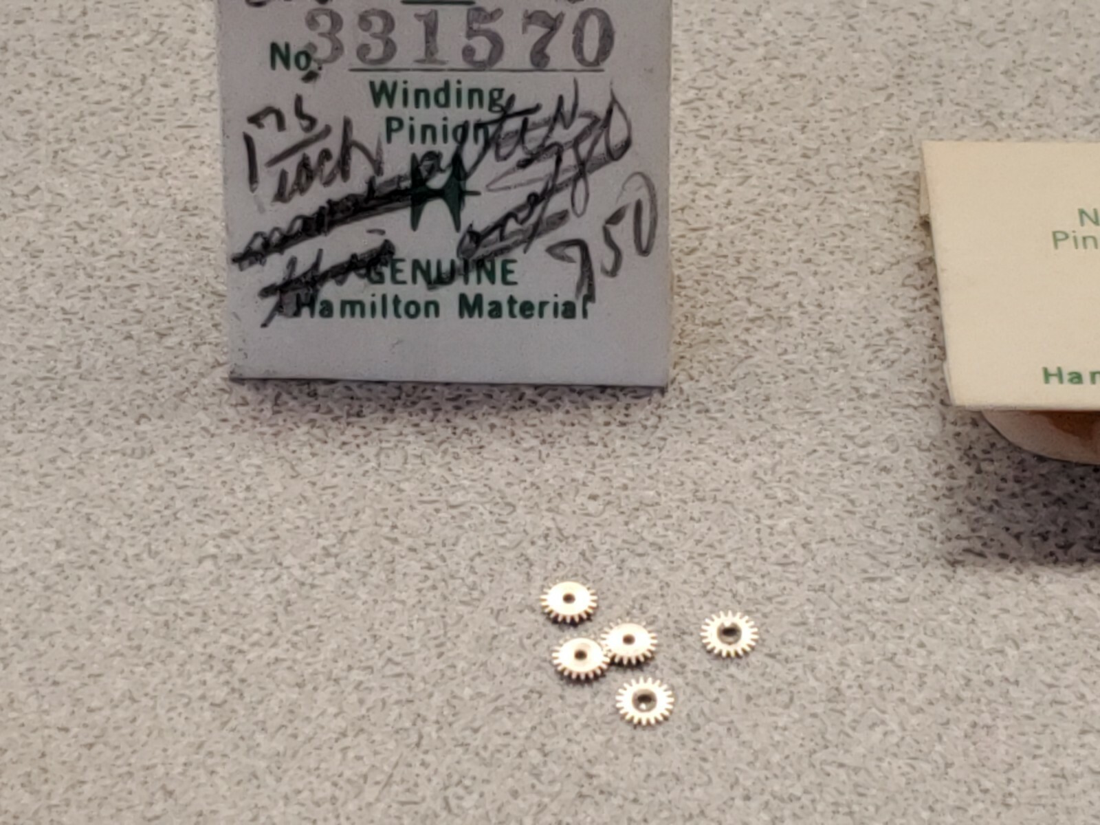Lot Of Factory NOS Hamilton 750 21/0 Parts-Staffs, Winding Pinions, Hsp Stud etc