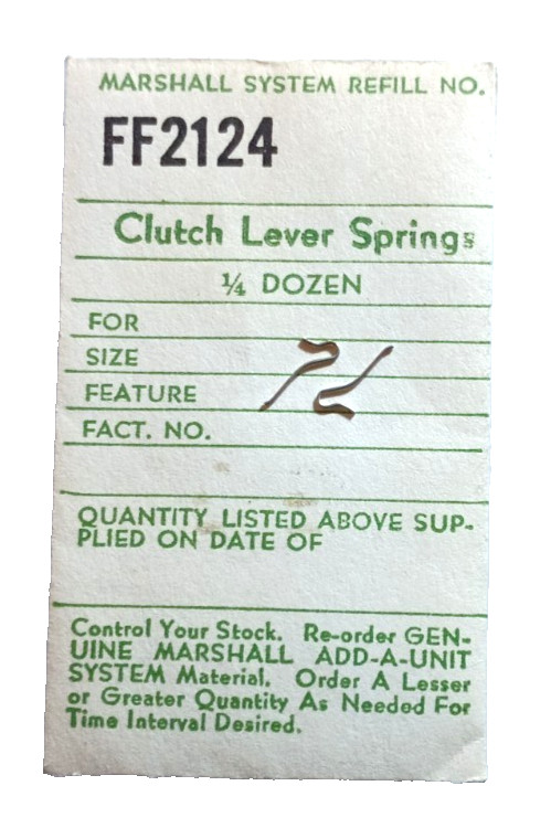 FF Font 2124 Clutch Lever Spring Set Spring Yoke Spring Watch Part #440/231 (2)