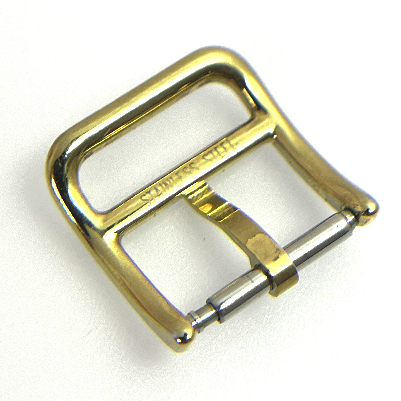 Hermes 14mm Gold-Plated Stainless Steel Tang Buckle for Watch Band Strap #B772