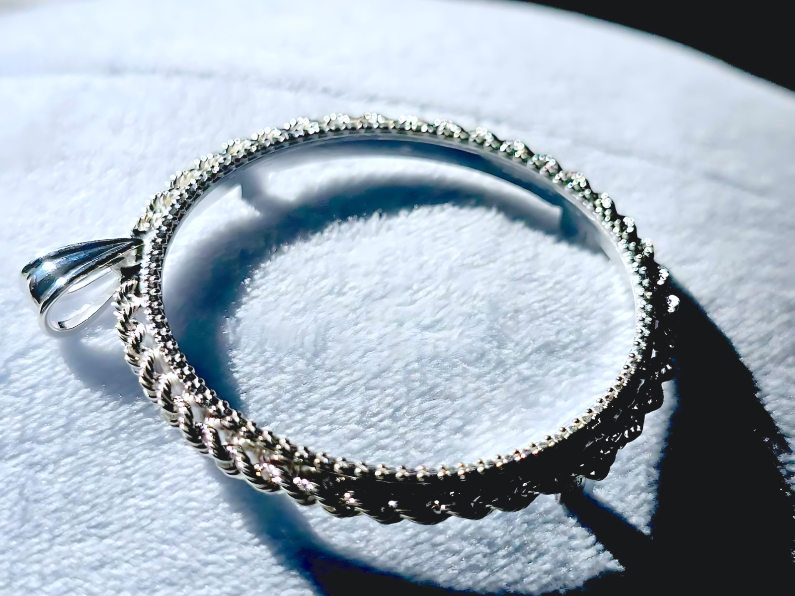 925 Sterling Silver Prong Back Illusion Rope Bezel for 39mm Coins Mexican Cien