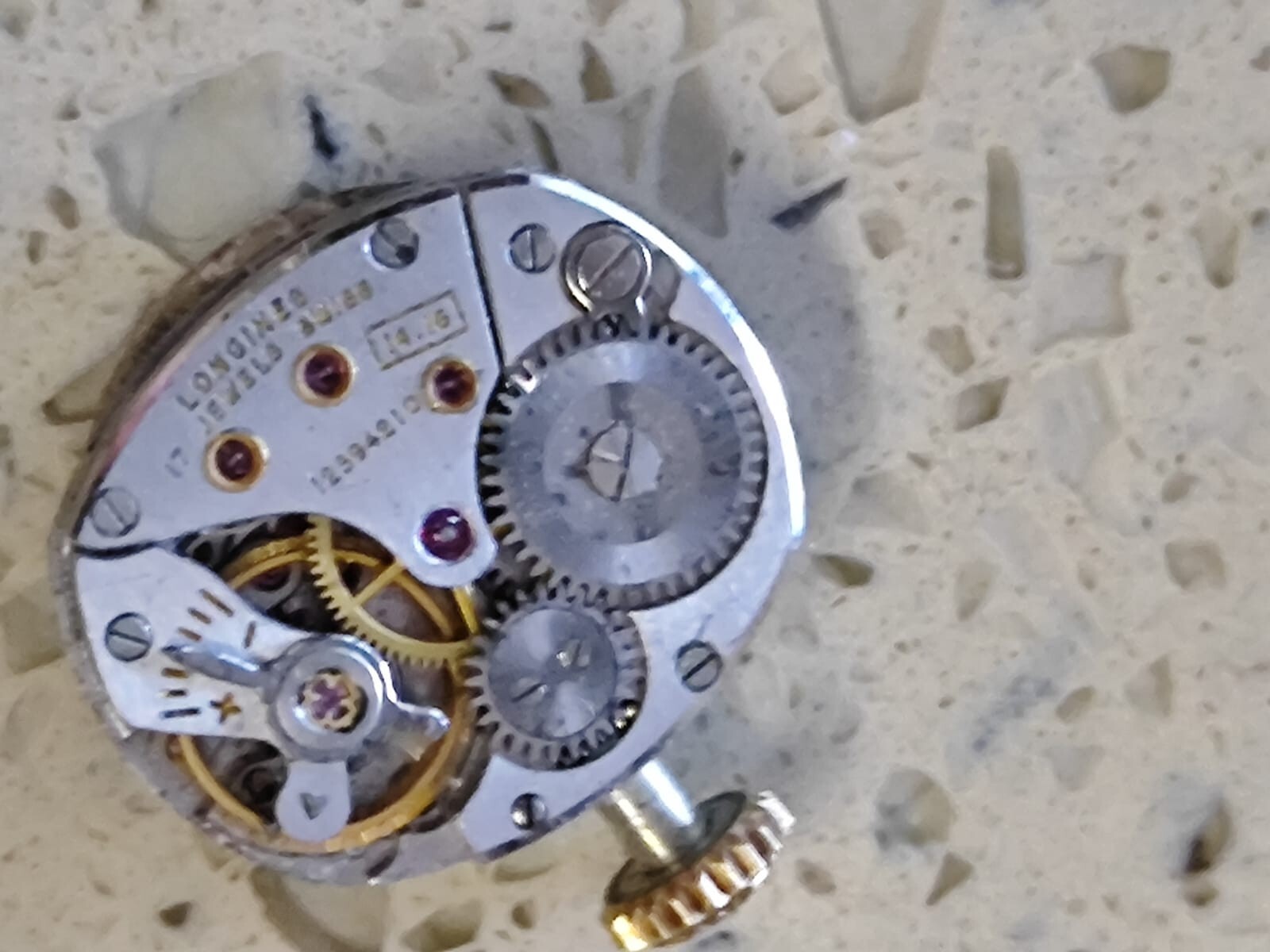 Vintage Longines 14.16 Movement, With Dial & Crown Working Used