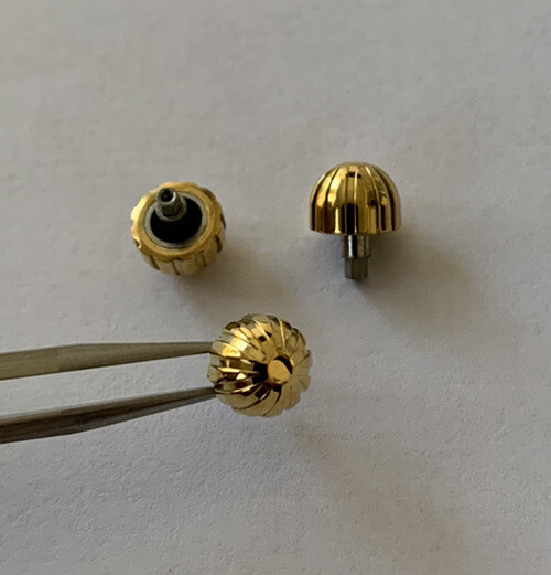 New Generic 6.4mm Yellow Crown For Breitling B13356 Chronomat Evolution 44 Watch