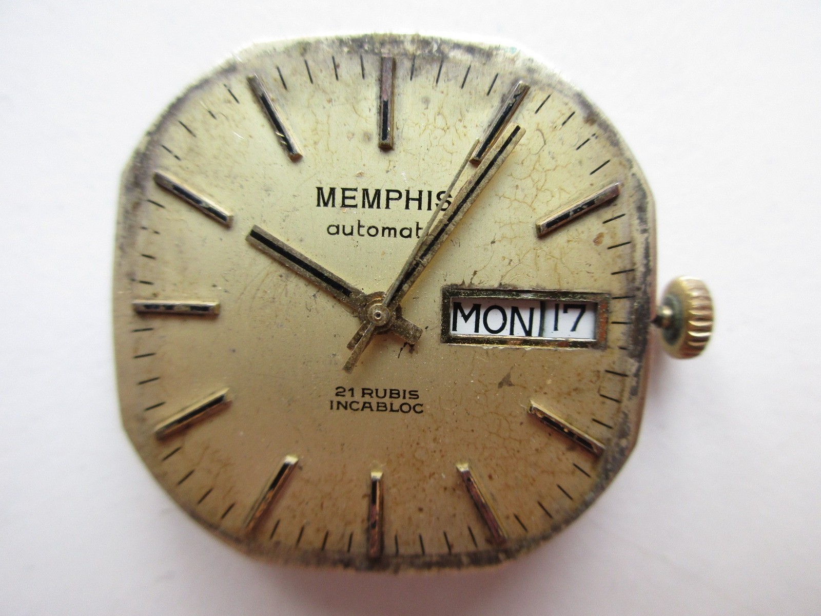ETA cal. 2836 Day Date Swiss automatic watch movement – running