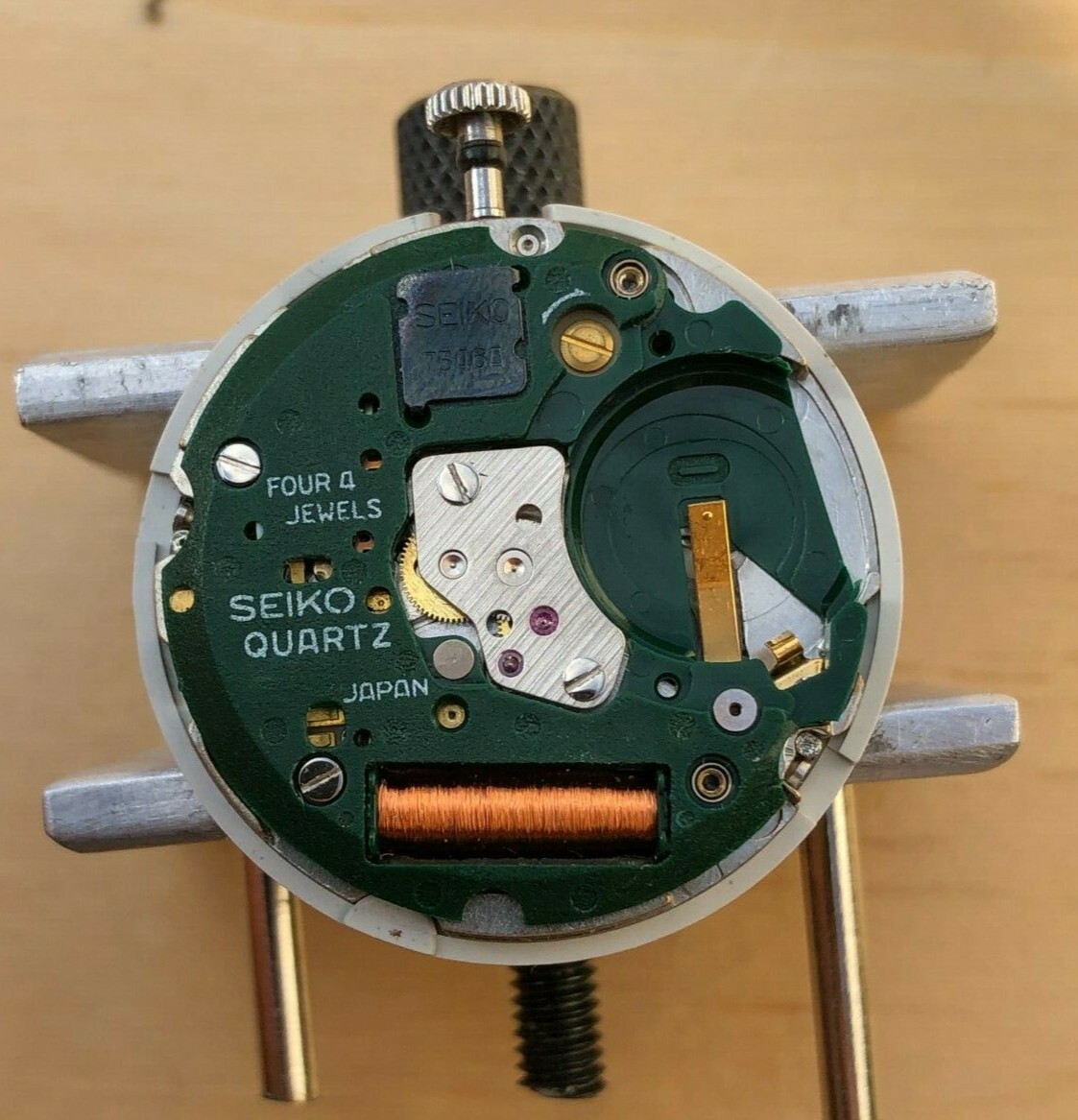 Seiko 7546 Complete Serviced Movement for Crown at 4pm – also fits 7548 and 7549