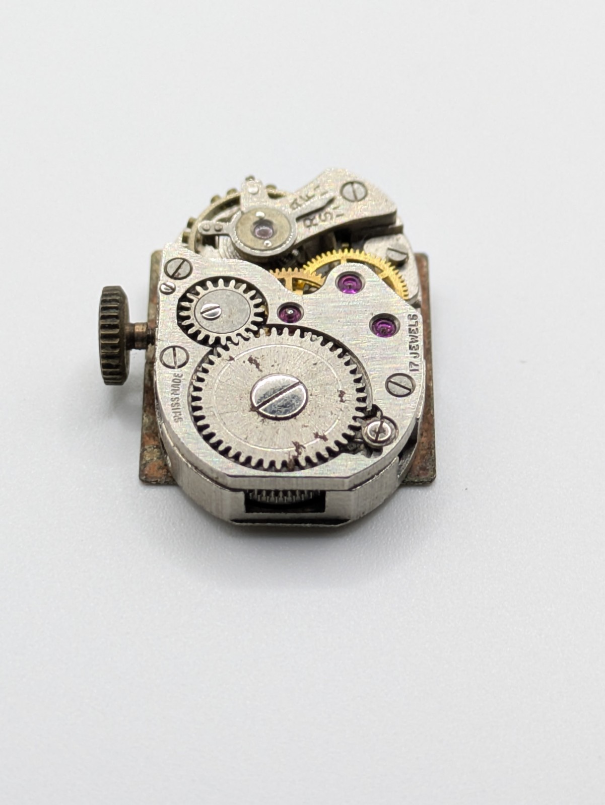 Binesa FHF 75 Manual Wind Watch Movement Swiss 17 Jewels Parts Repair 15.6mm