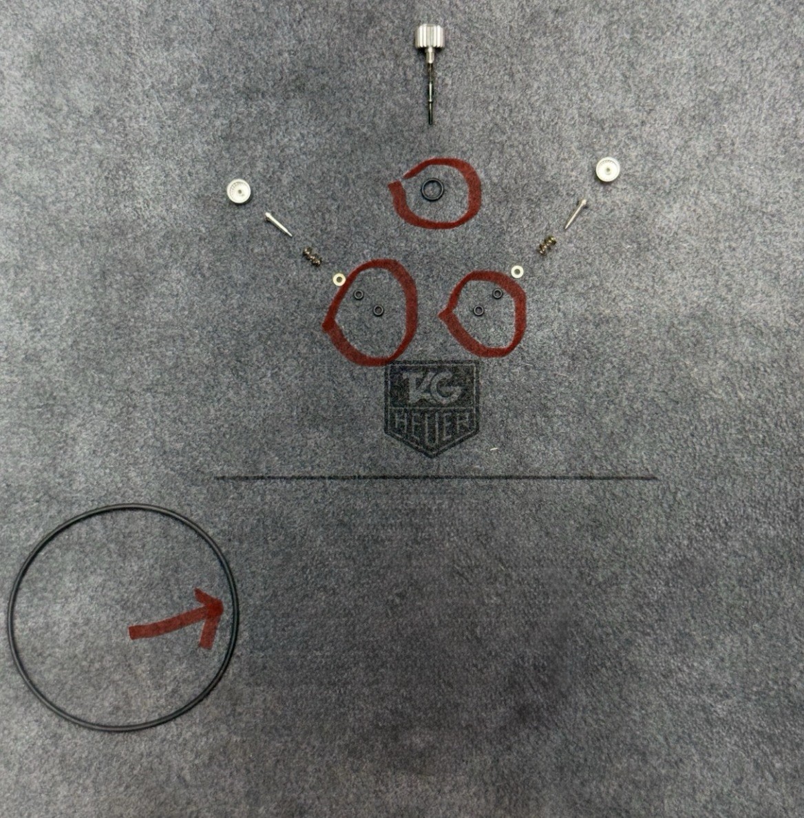 Rubber Gasket Set – Tag Heuer F1 Formula 1 Chronograph 571.513 570.513 See Note