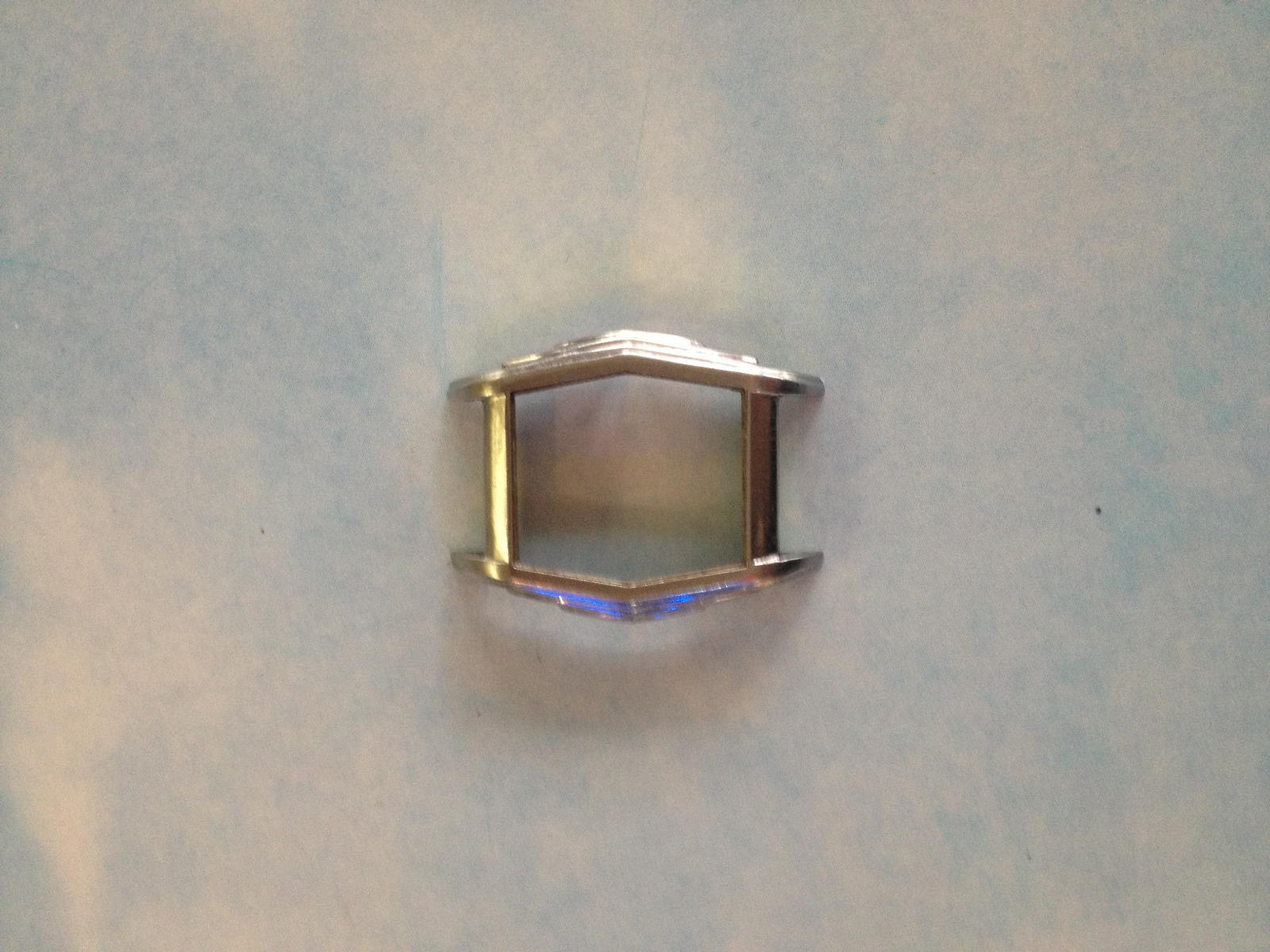 VINTAGE STAINLESS STEEL SILVER-TONE WATCH CASE 23mm x 26mm (TOP ONLY) PARTS