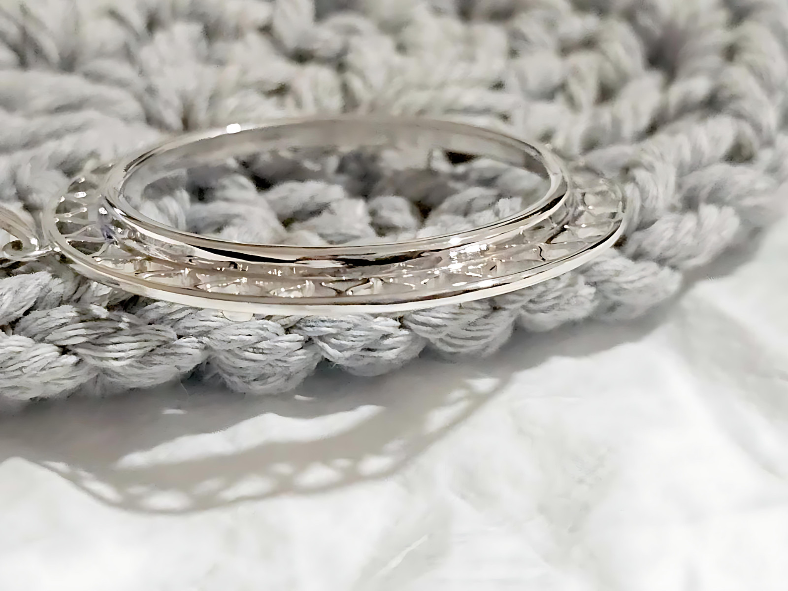 925 Sterling Silver Prong Back Filigree Edge Bezel for 38mm 1 Dollar Coins