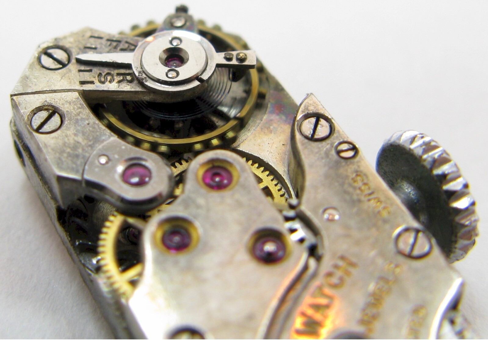baguette Oriental watch movement 17 jewels for parts …