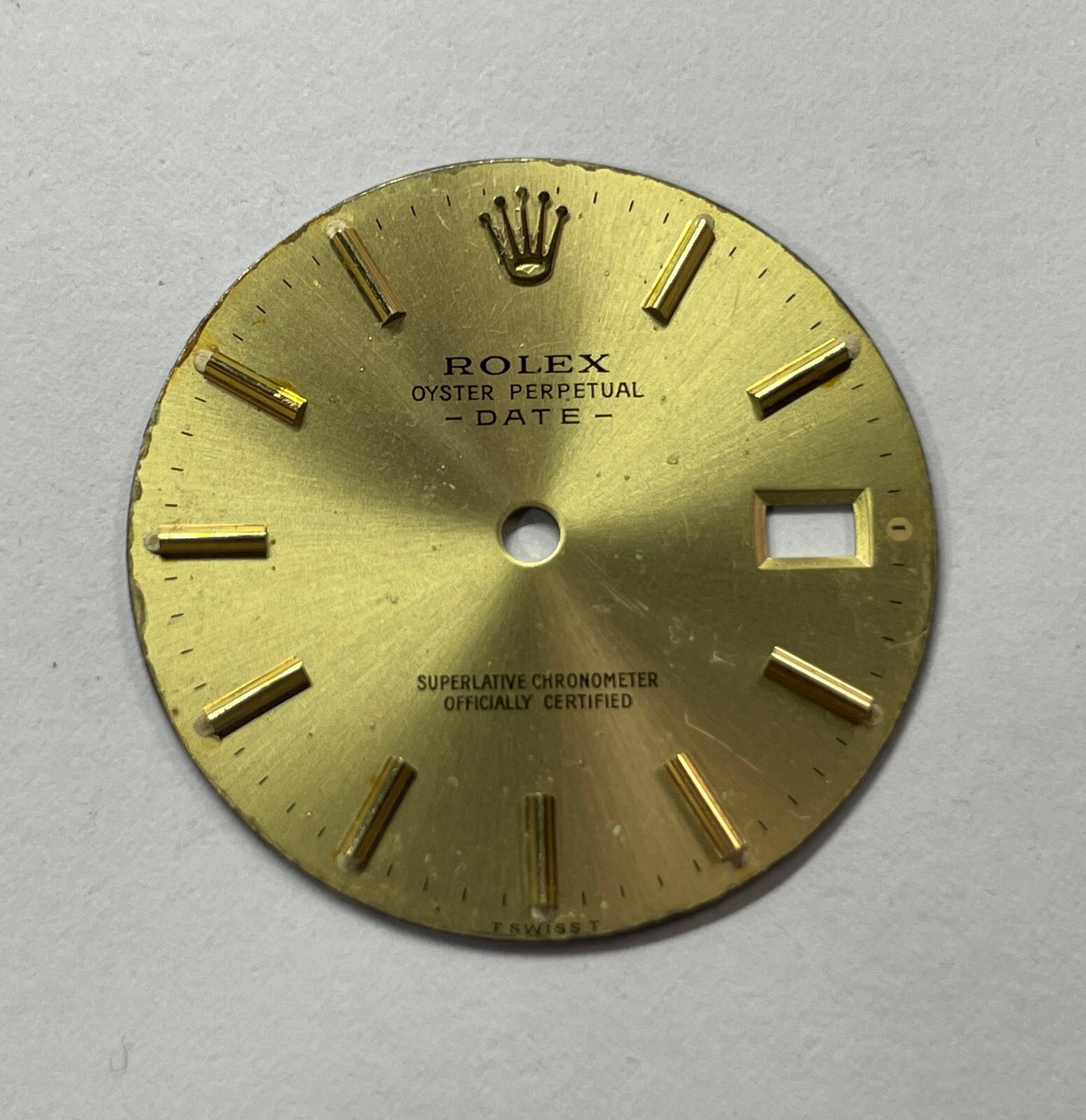 ROLEX Dial: DATE 1500, 1501, 1503, 1508 champagne soleil.