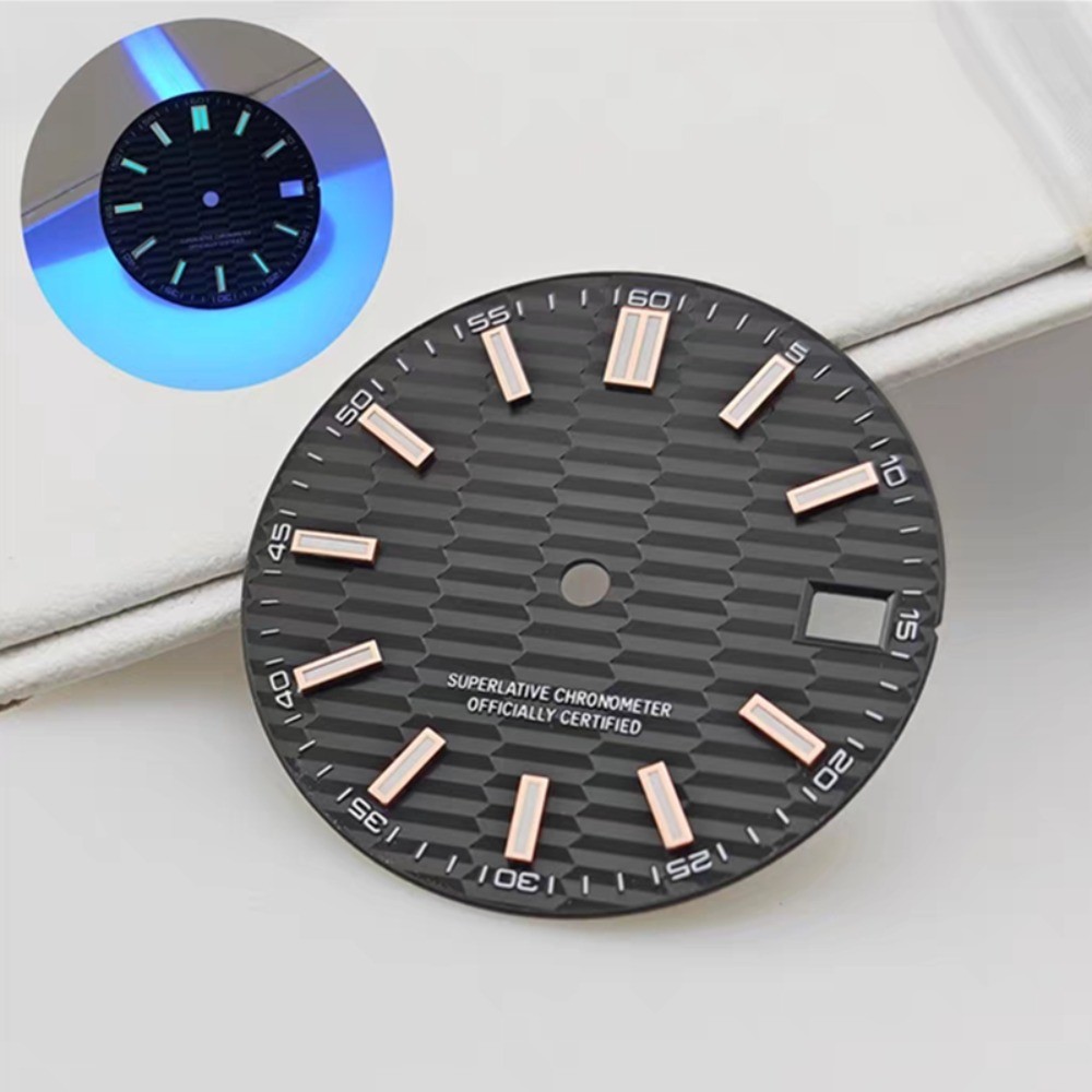 NH35 Dial 28.5mm Blue Stripe Dial Blue Luminous for NH35/36 Movement Watch Parts