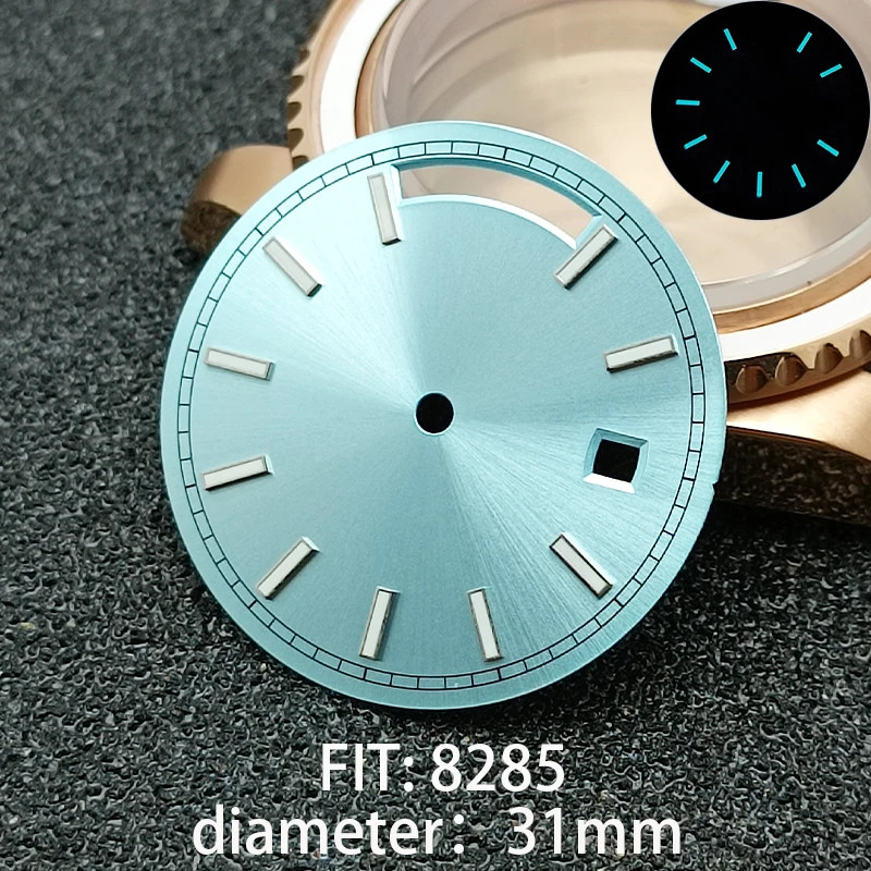 31MM DIAMETER SINGLE DATE STERILE WATCH DIAL MODIFIED DIAL for 8285 MOVEMENT ACC