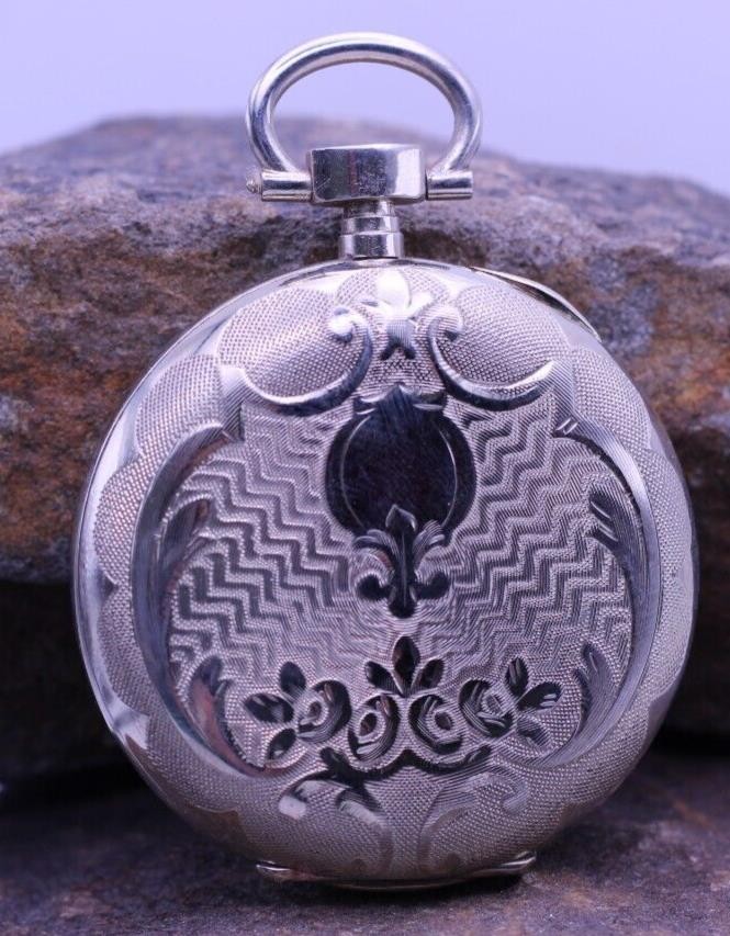 FPF DEPOSIT ARGENTAN KEYWIND SWISS NOS POCKET WATCH CASE 45.9mm (DL)