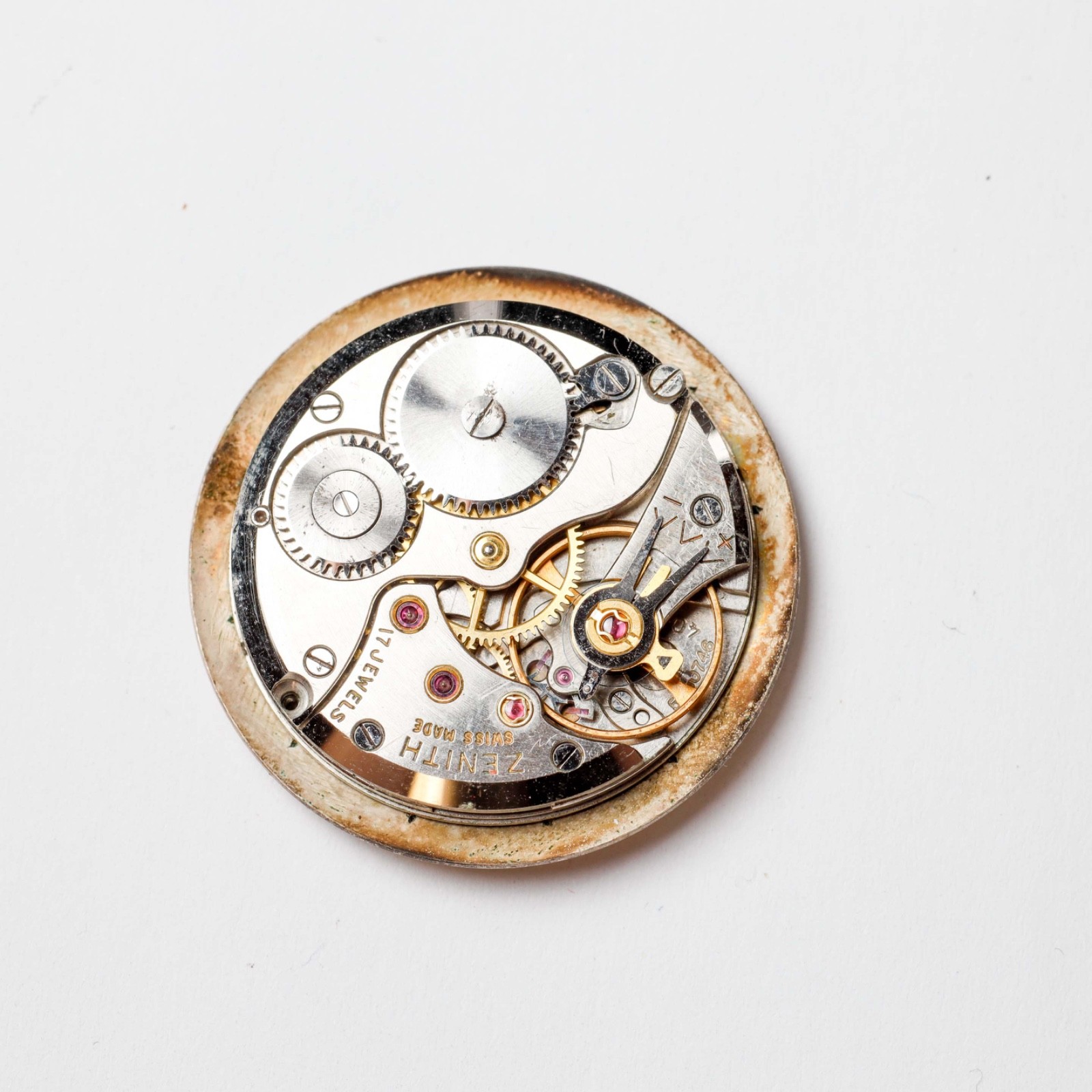 Zenith 40t MOVEMENT for parts or parts with dial and hands