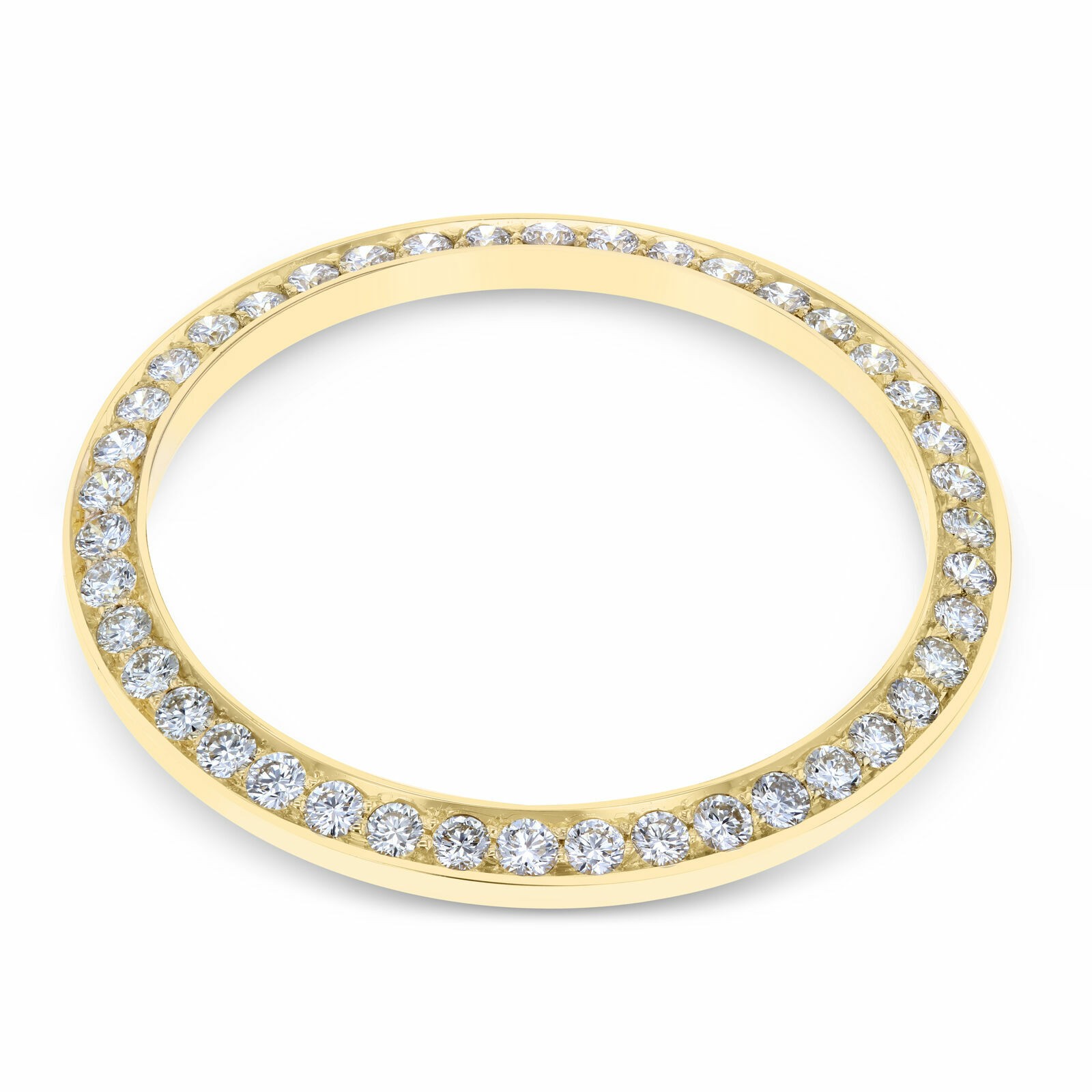 2CT BEAD SET PAVE NATURAL DIAMOND BEZEL 14KY FOR ROLEX 15037 15038 15238 15053