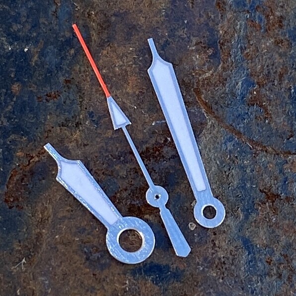 Fifty Five Fathoms Silver Hand Set with Red Tipped Second Hand ~ US Seller
