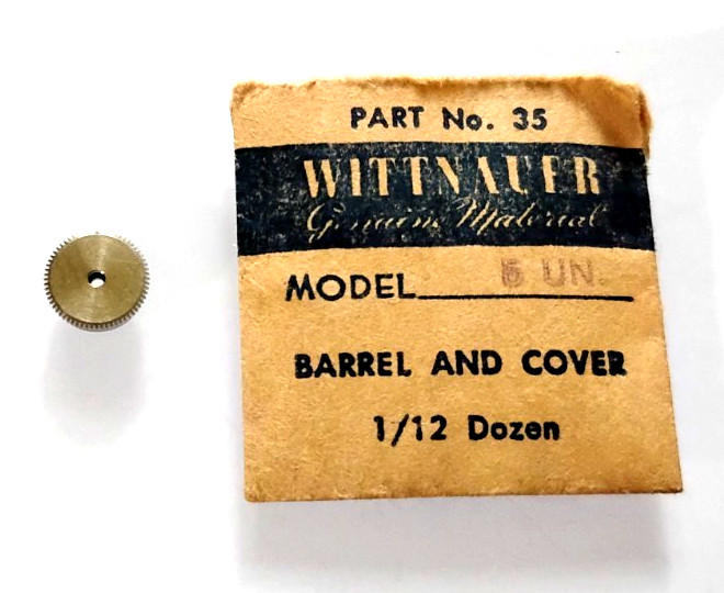 WITTNAUER 5UN Mainspring Barrel & Cover watch part #35
