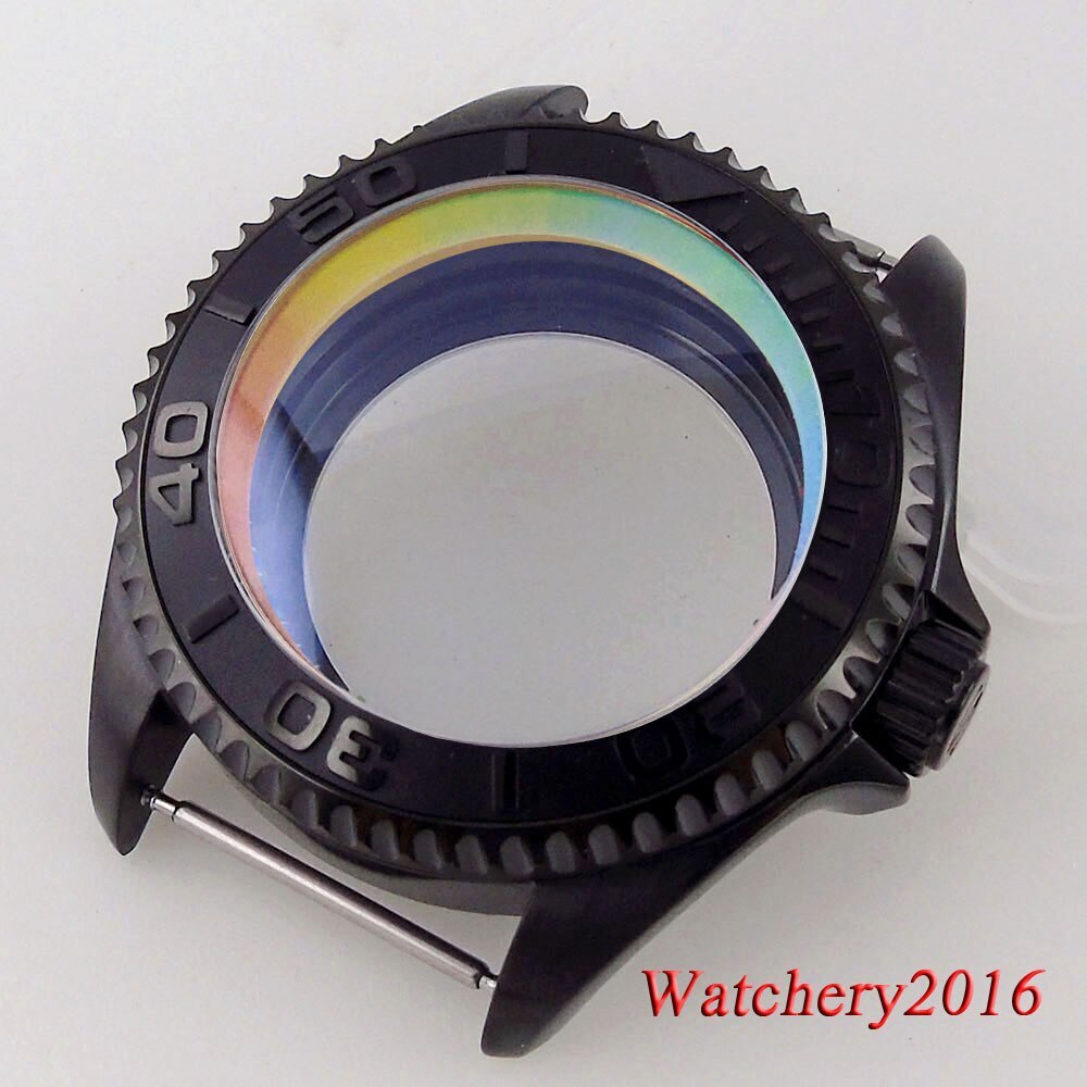 42mm NH35A 5Bar Automatic Black PVD Watch Case for Men For NH35 NH36 NH34 Color