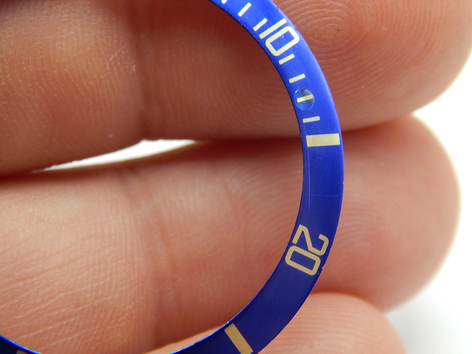 Vintage Rolex Submariner Blue Bezel Insert For 16613 16618 16608 Genuine no dot