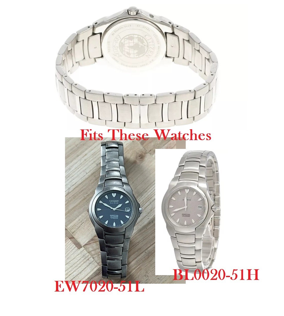 Citizen EW7020-51L Titanium Watch Mens Clasp Replacement BL0020-51H