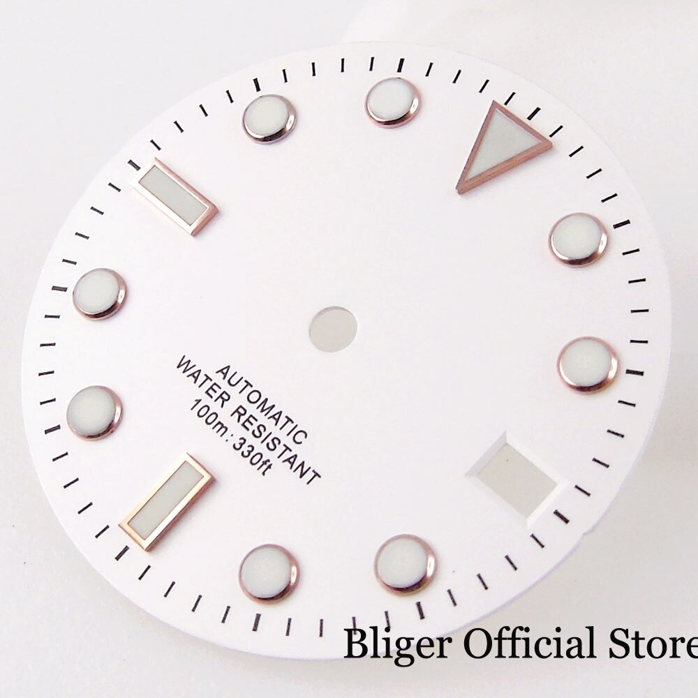 29mm fit NH35A NH36A Sterile Black/Green/Blue/White Watch Dial Luminous Parts
