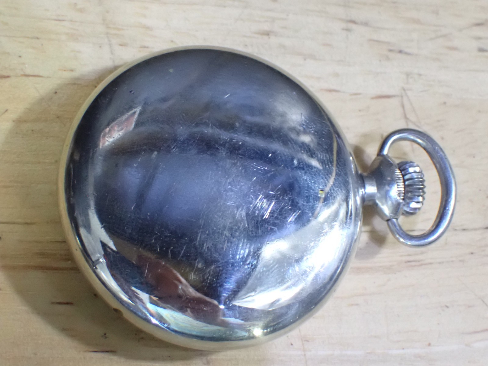 Vintage Crescent Swing Out Pocket Watch Case Silverode good used 16s 814999