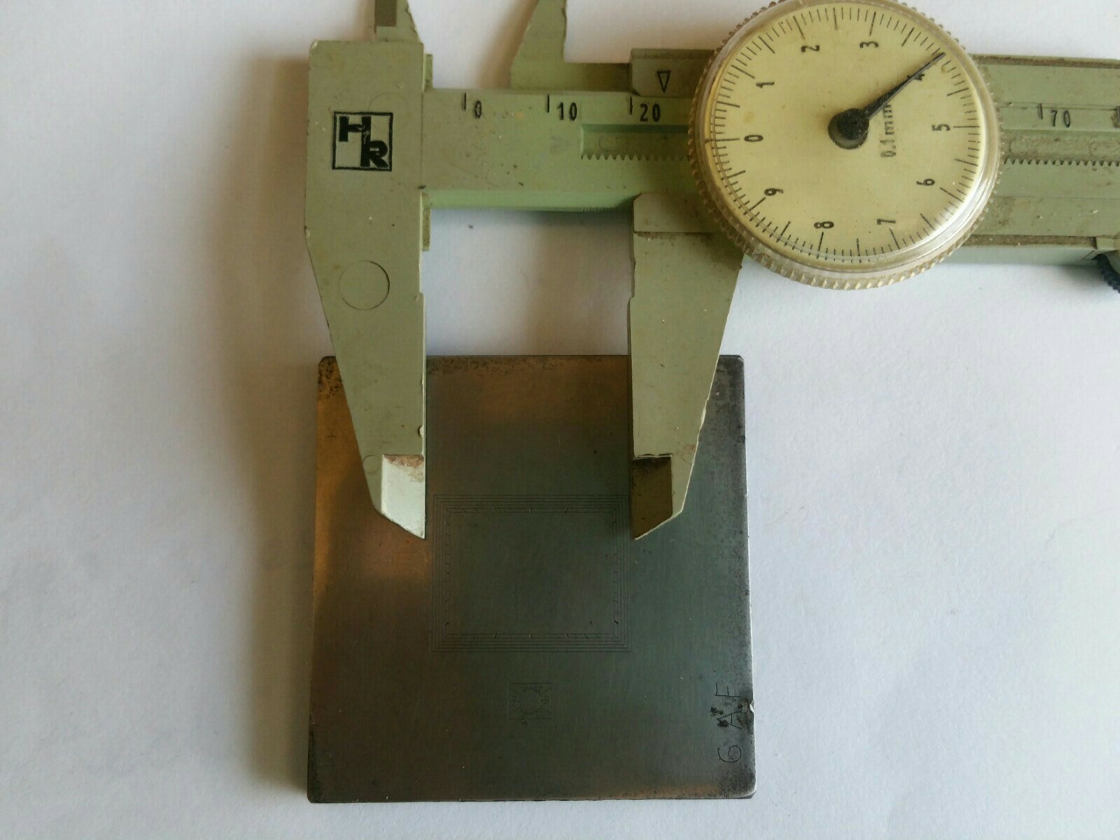 Vintage printing plate for the wrist watch dial refinishing