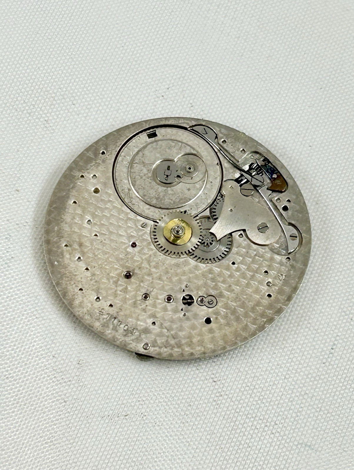 VERY RARE 39MM TOUCHON 17 JEWEL NICKEL 2.5MM TH. POCKET WATCH MOVEMENT, RUNNING!