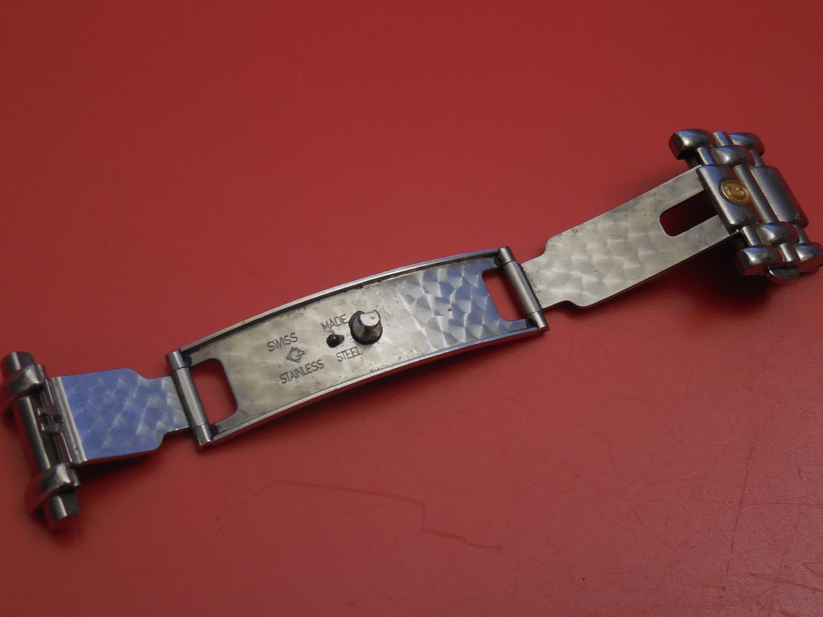 GENUINE CONCORD 18K / STEEL SARATOGA STRAP BAND BRACELET 18MM DEPLOYMENT BUCKLE
