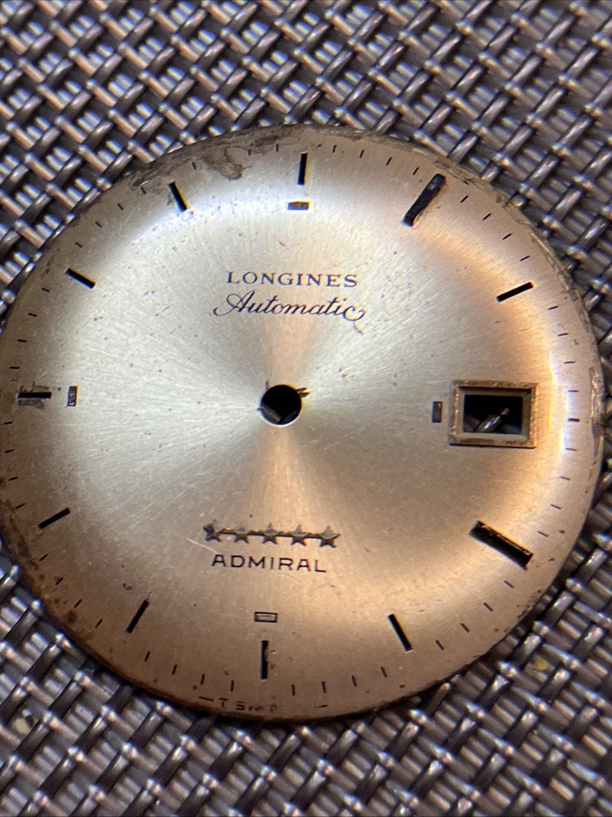 VTG Longines Admiral Automatic Watch Dial for Parts 1960 -1970