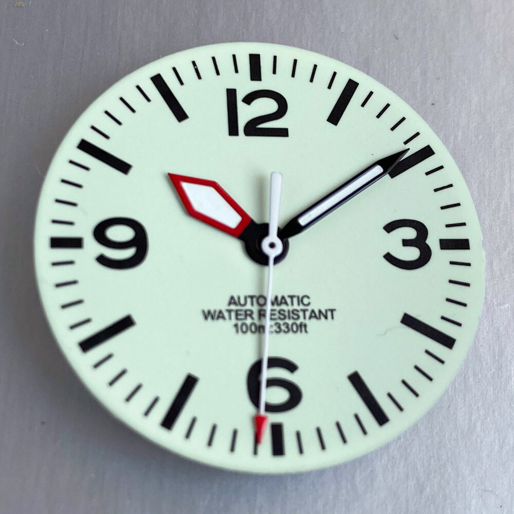 36mm Watch Case 200m Waterproof Domed AR Sapphire Glass Cream Dial for NH35 ETA
