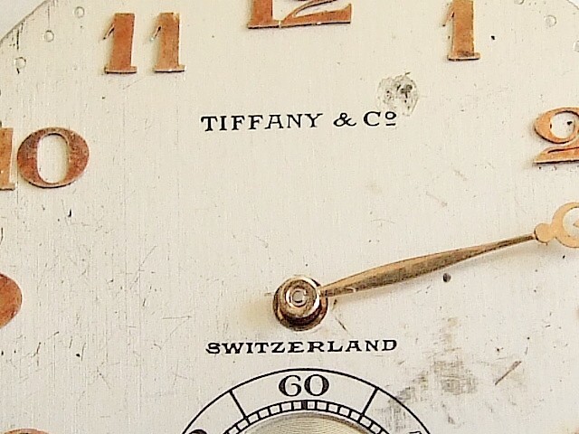 Tiffany & Co Art Deco pocket watch movement Longines 17.79 ABC. Working