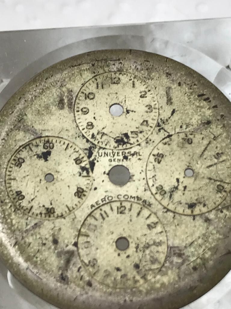 Original Vintage Universal Genève Aero-Compax Dial