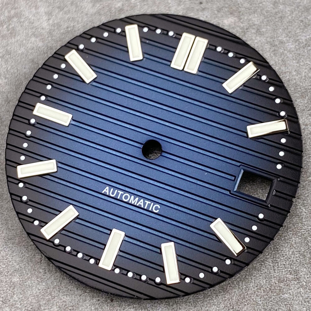 29.2mm Five Colors Stripe Watch Dial Fit NH35A NH36 Square Men Watches Case Lume
