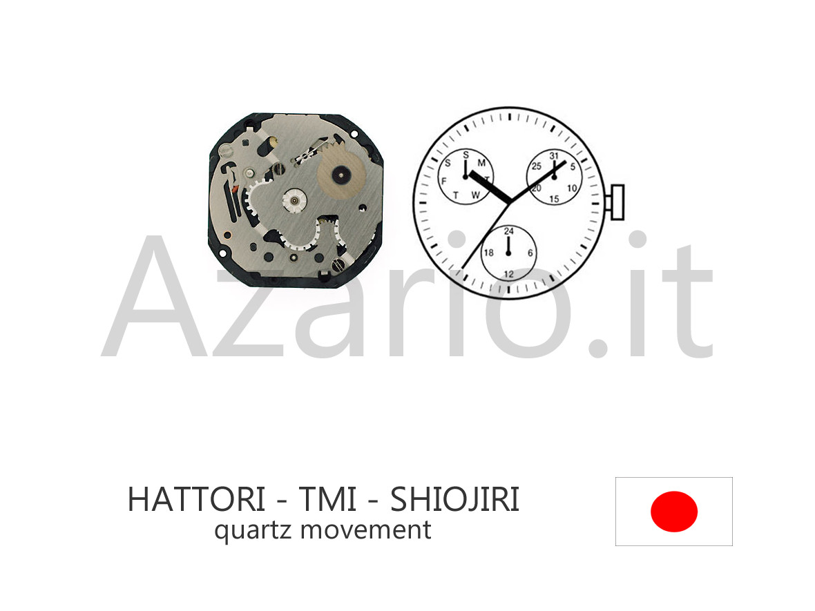 Hattori VX3L Shiojiri TMI Seiko Movement Quartz Watch Japan